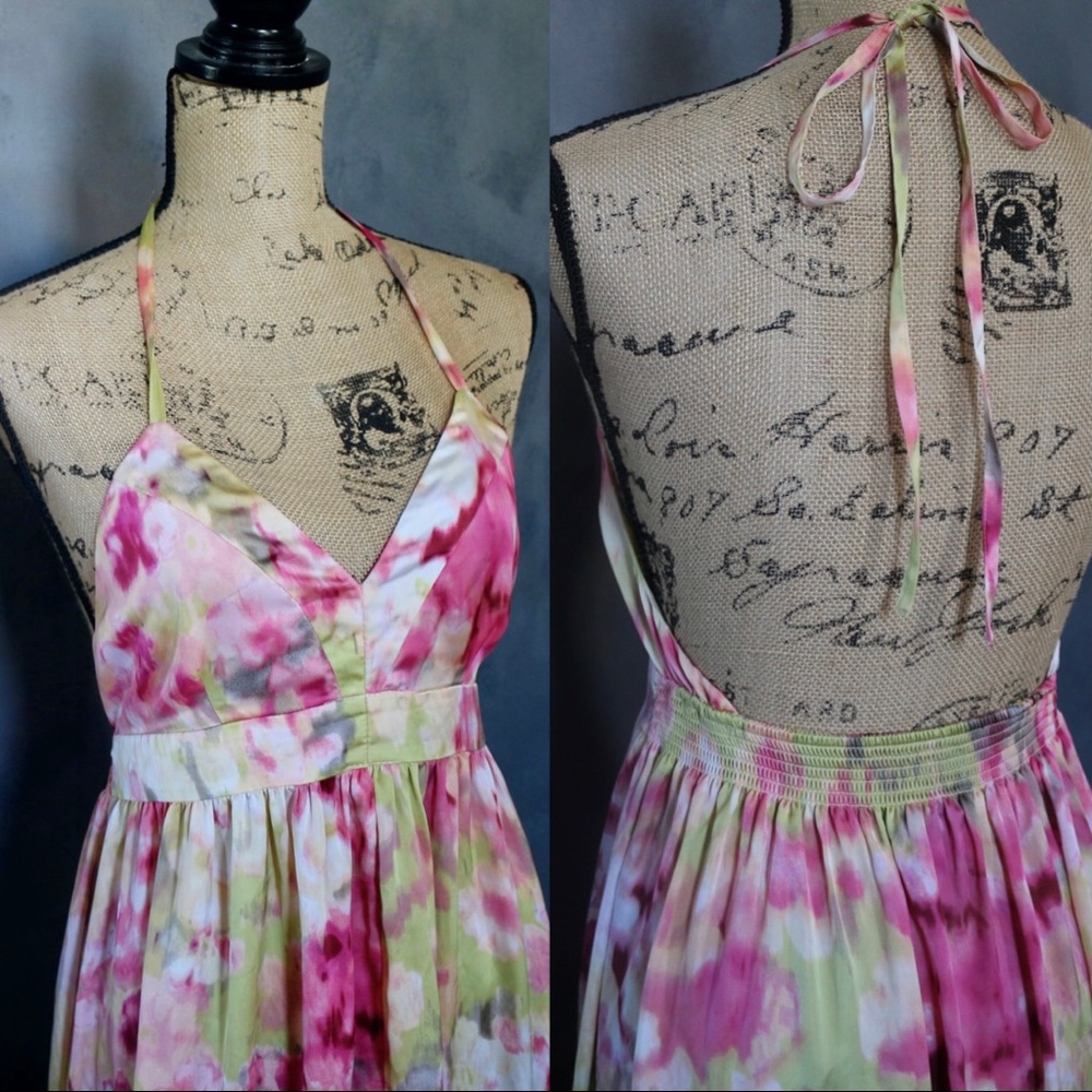 Beautiful backless floral maxi dress (H&M)